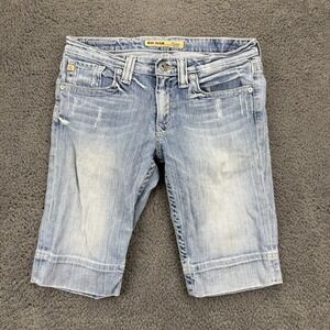 Big Star Shorts Women 29 (30x12) Vivian Low Rise Blue‎ Deninm Jorts